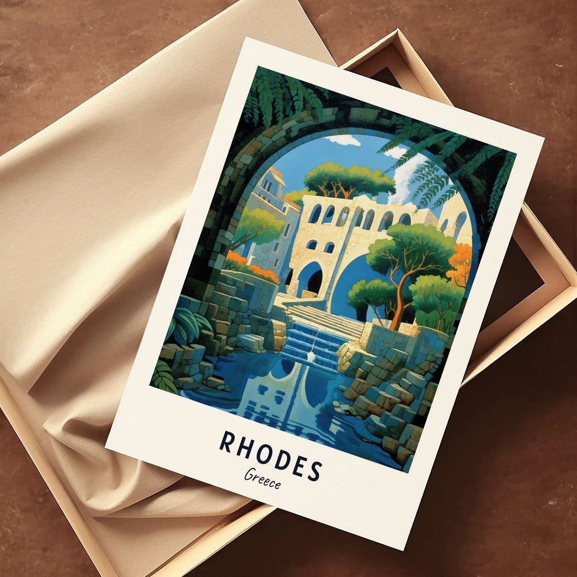 Palace Of The Grand Master Of The Knights Of Rhodes Travel Print Wall Art Rhodes Greece City Print Travel Gift - Image 3