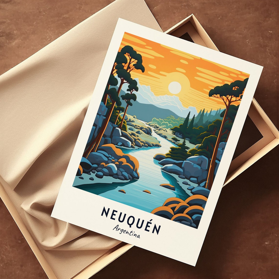 Lann National Park Travel Print Wall Art Neuqun Argentina City Print Lann National Park Travel Gift Lann National Park Poster - Image 3