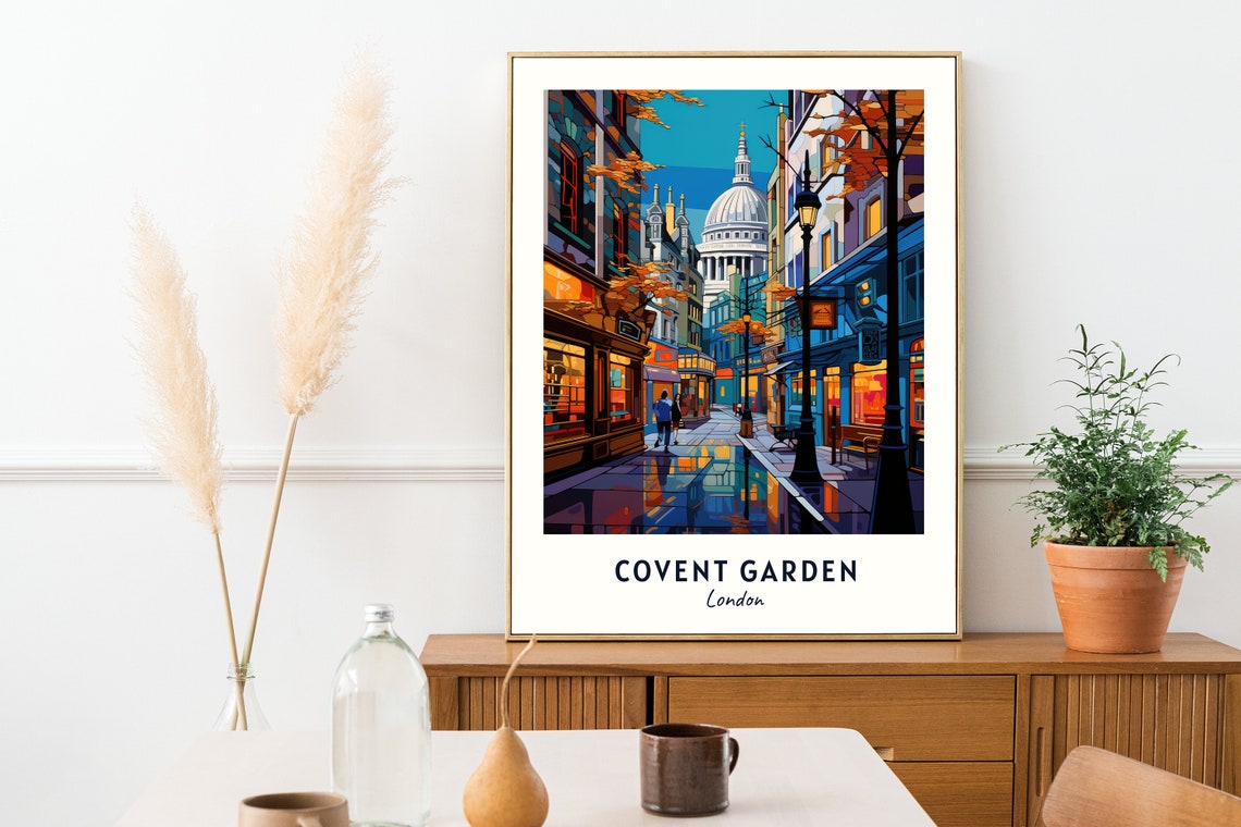 Covent Garden London Travel Print Wall Art Covent Garden London City Print Covent Garden London Travel Gift Covent Garden Wall Art - Image 2