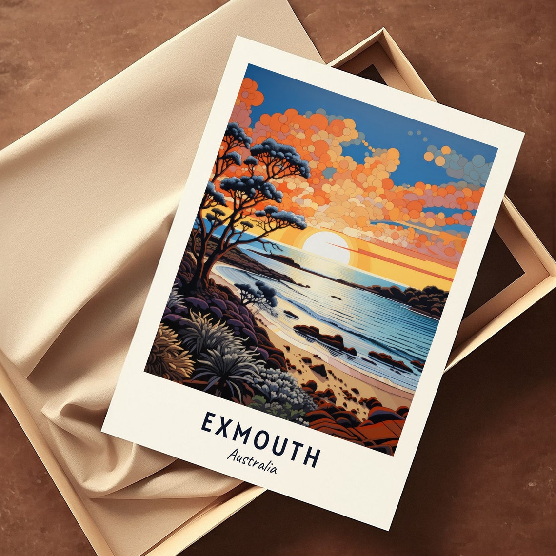 Exmouth Travel Print Wall Art Exmouth Australia City Print Exmouth Travel Gift Exmouth City Poster Travel Gift - Image 3