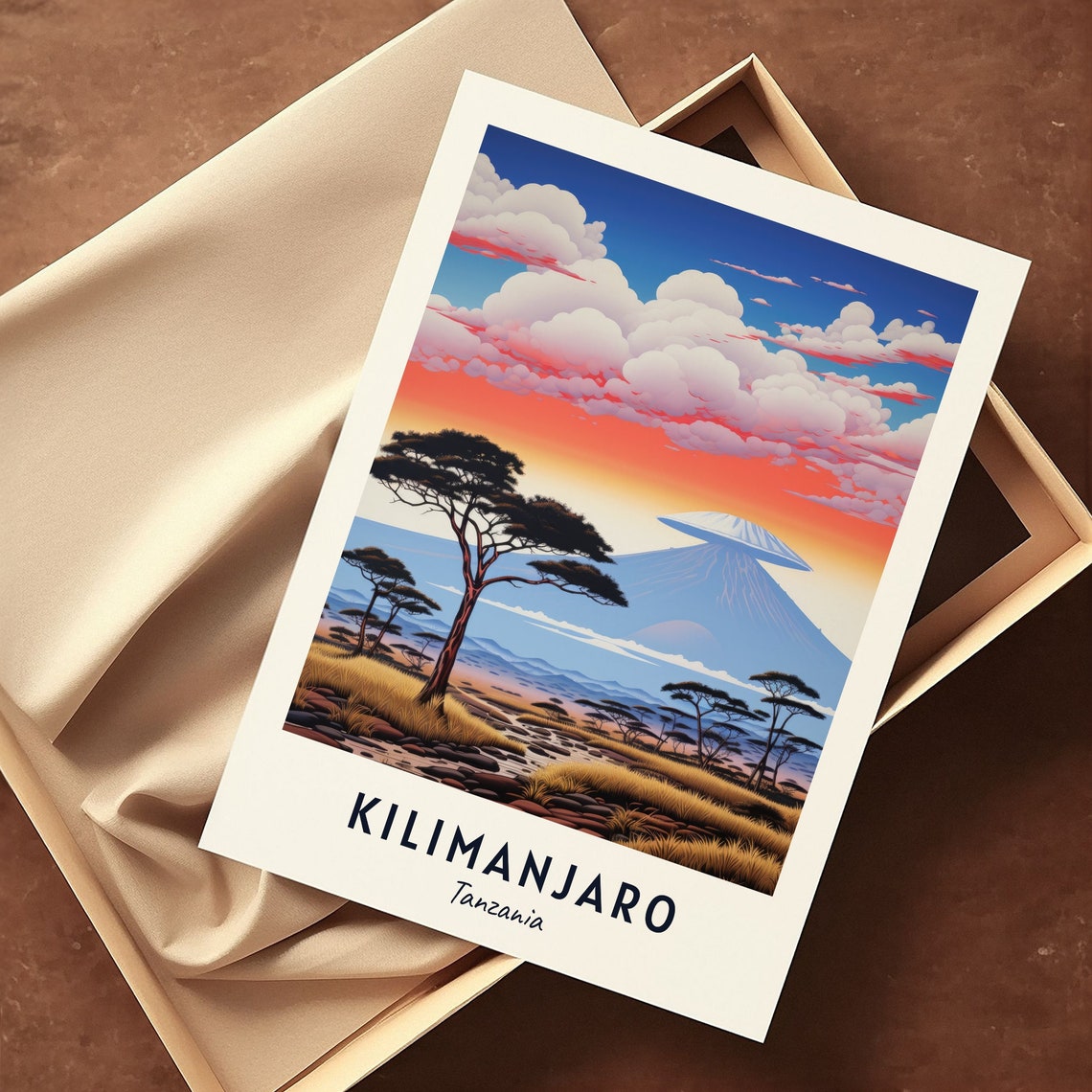 Kilimanjaro Tanzania Travel Print Wall Art Kilimanjaro Tanzania City Print Kilimanjaro Tanzania Travel Gift Kilimanjaro Travel Gift - Image 3