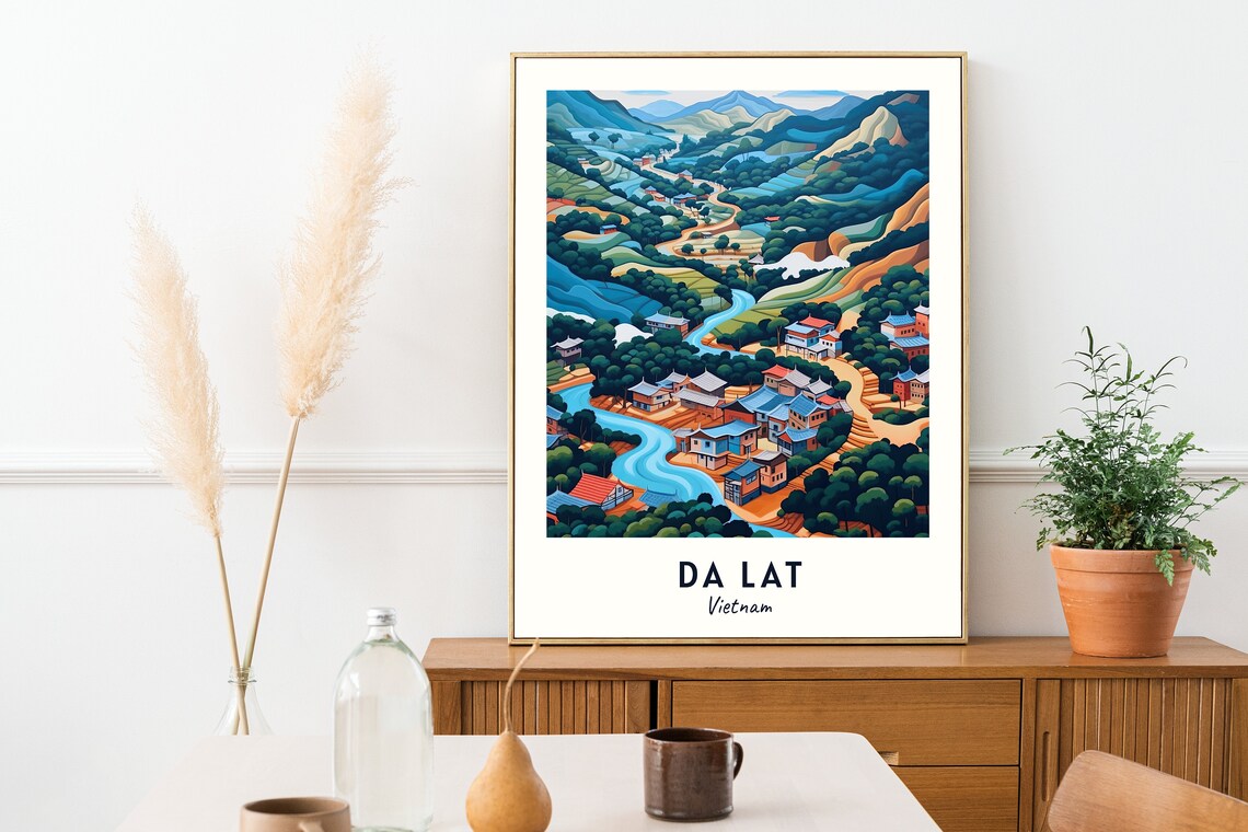 Valley Of Love, Da Lat Vietnam Travel Poster - Image 2