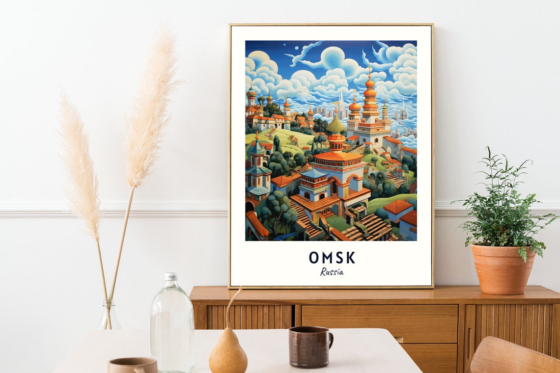 Omsk Fortress Travel Print Wall Art Omsk Russia City Print Omsk Fortress Travel Gift Omsk Fortress Poster Wall Art - Image 2