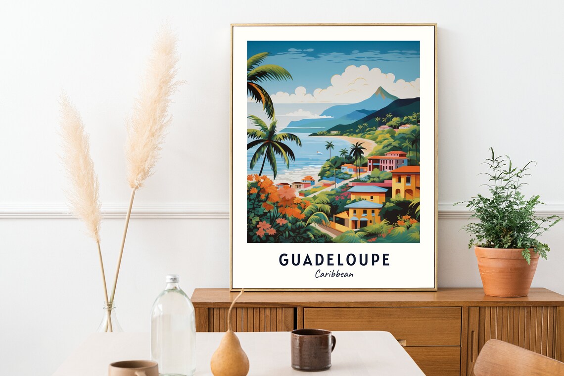 Guadeloupe Travel Poster, Caribbean City Print - Image 2