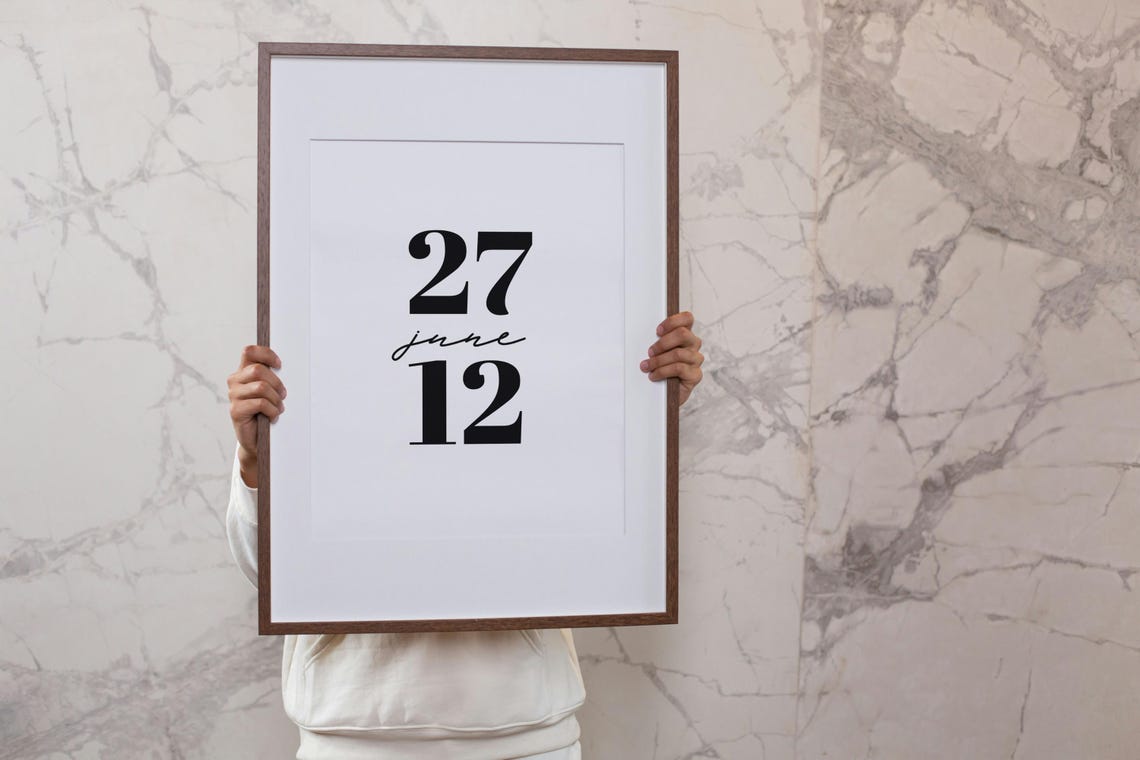 Personalised Date November 05 2021 Minimalist Anniversary Poster - Image 2