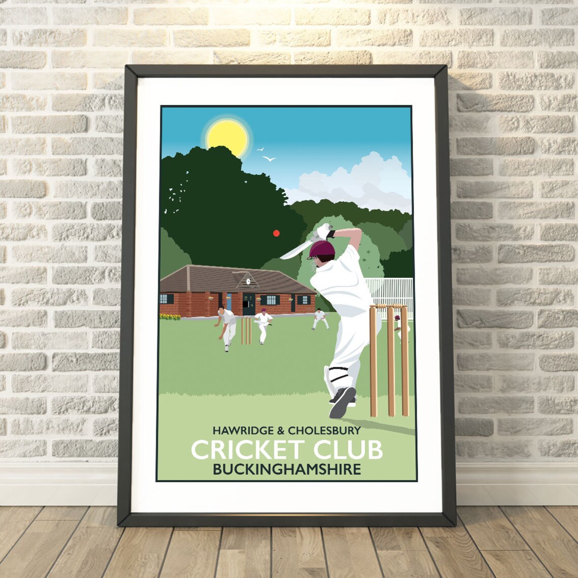 Hawridge and Cholesbury Cricket Club Buckinghamshire Sports Poster