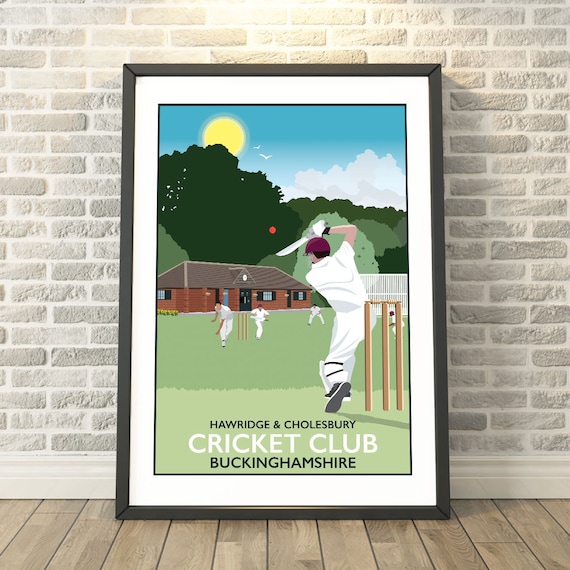 Hawridge and Cholesbury Cricket Club Buckinghamshire Sports Poster