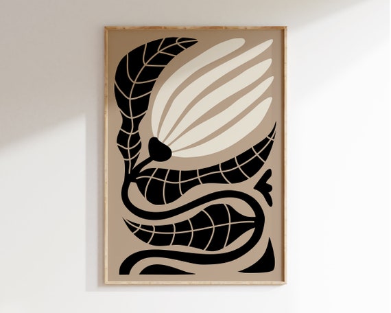 Matisse-Inspired Botanical Flower Art Print