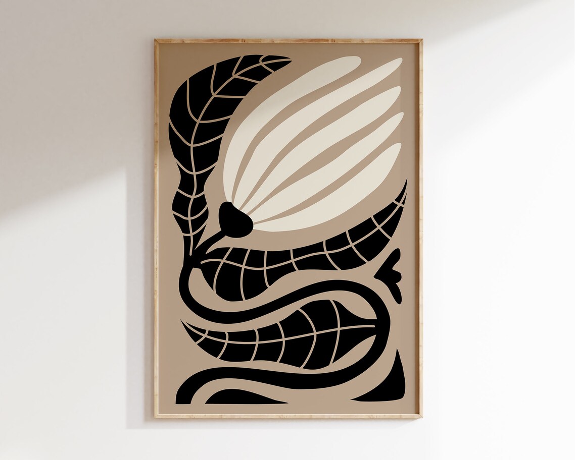 Matisse-Inspired Botanical Flower Art Print