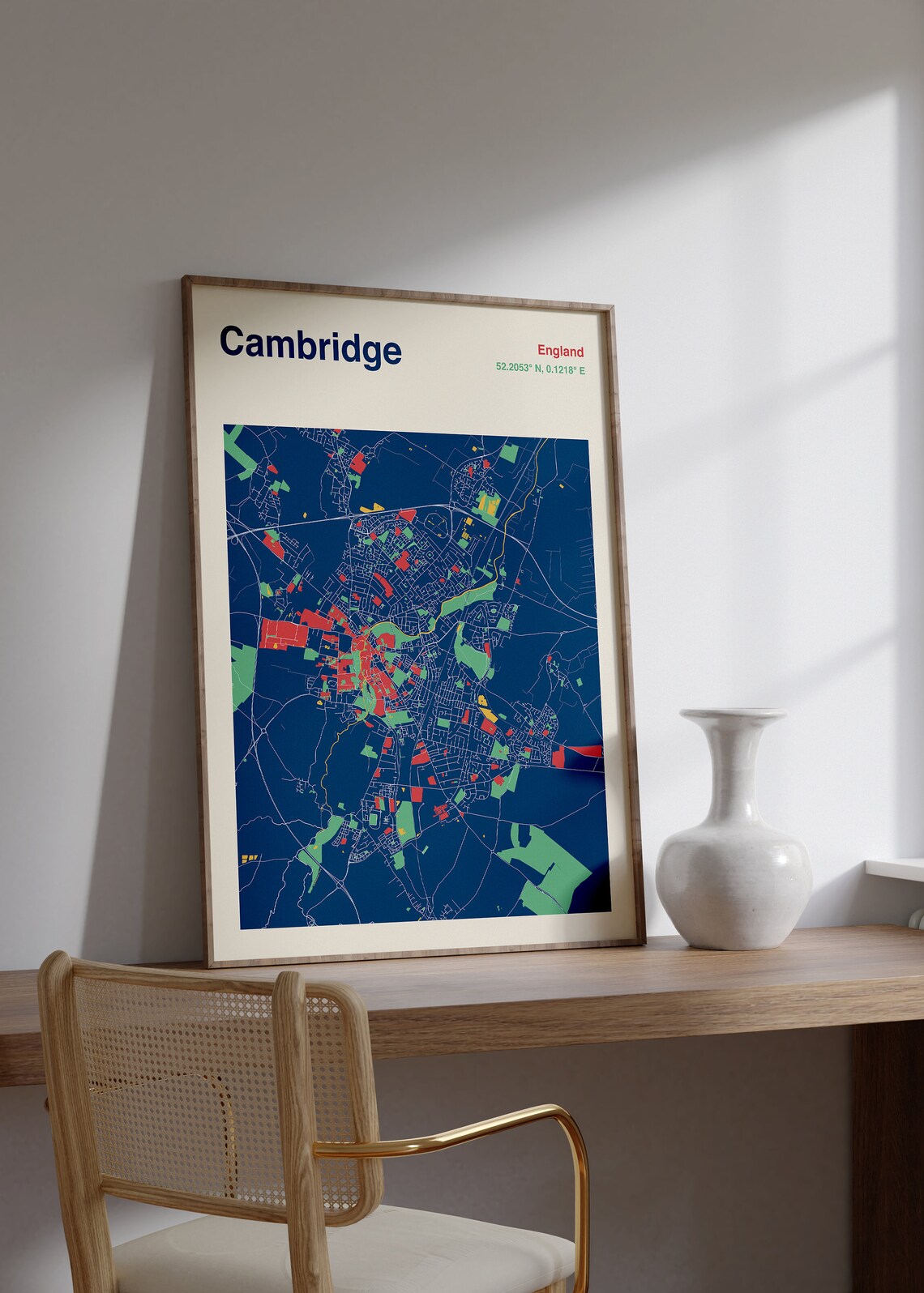 Cambridge Map Art Print, Custom Map Design - Image 2