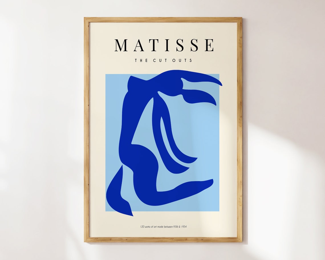 Matisse The Cut Outs Blue Figure 1936 1954 Exhibition Poster