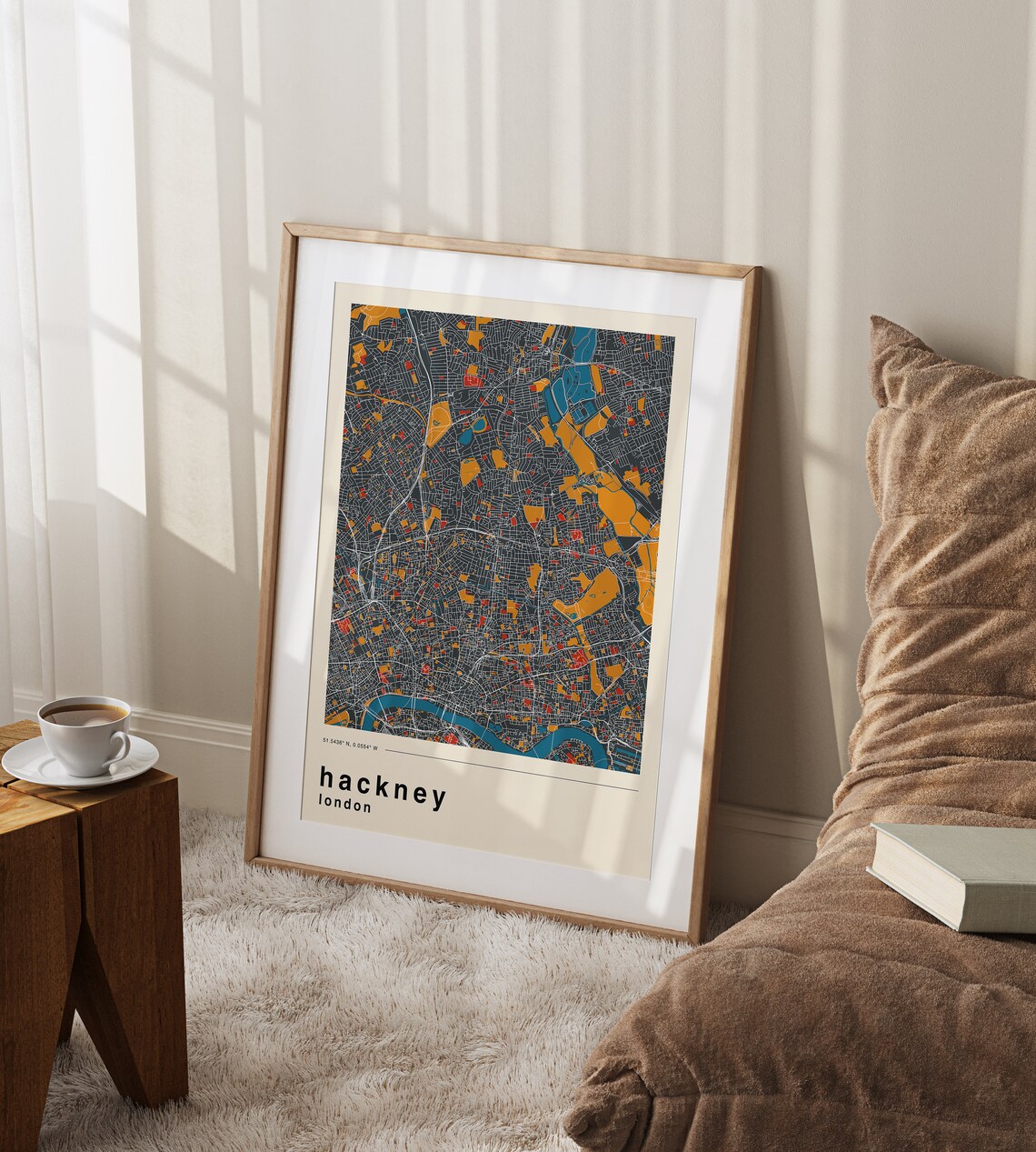 Hackney London Map Art Print, Travel Poster - Image 2