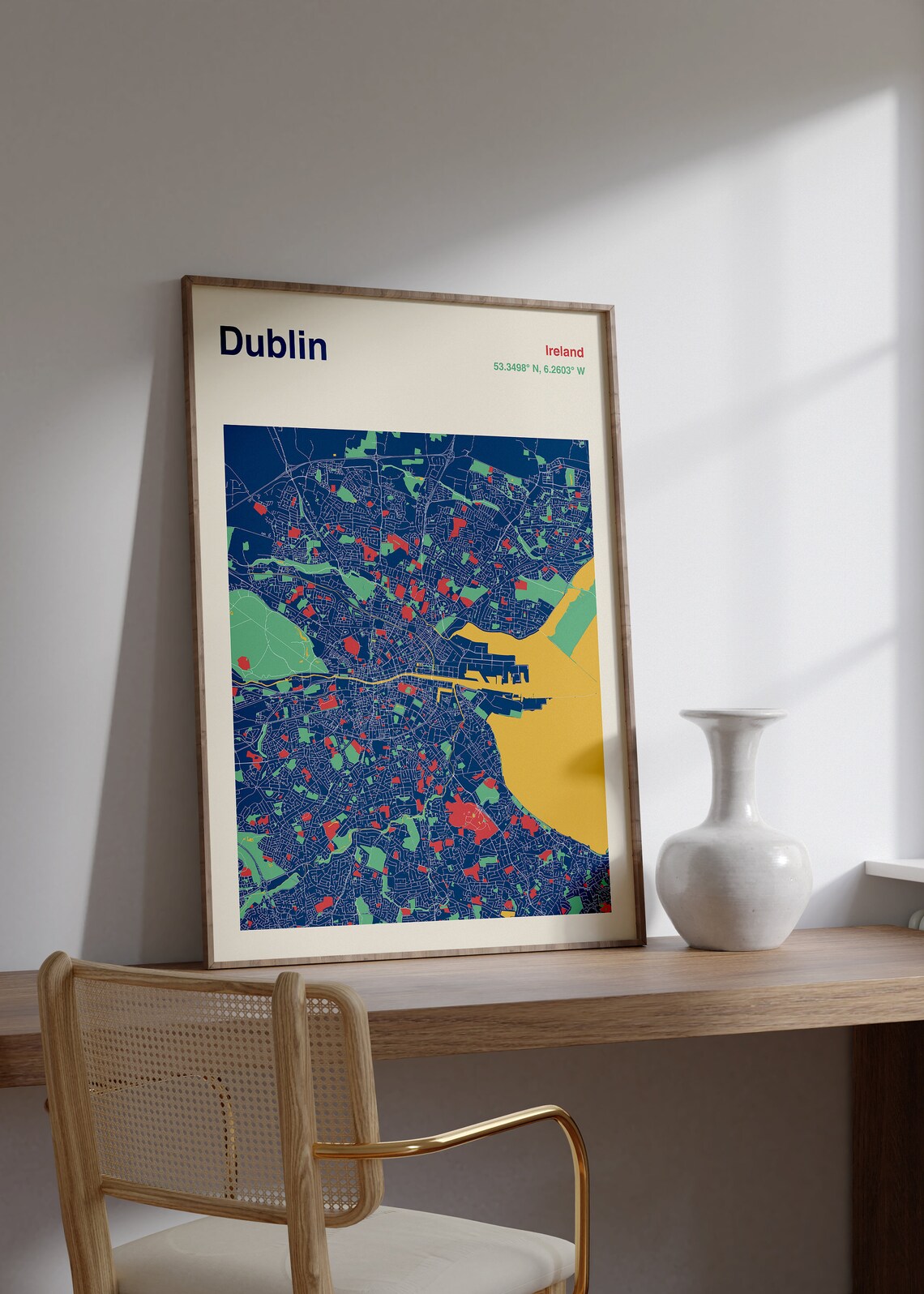 Dublin City Map Print, Travel Poster Art - Image 2