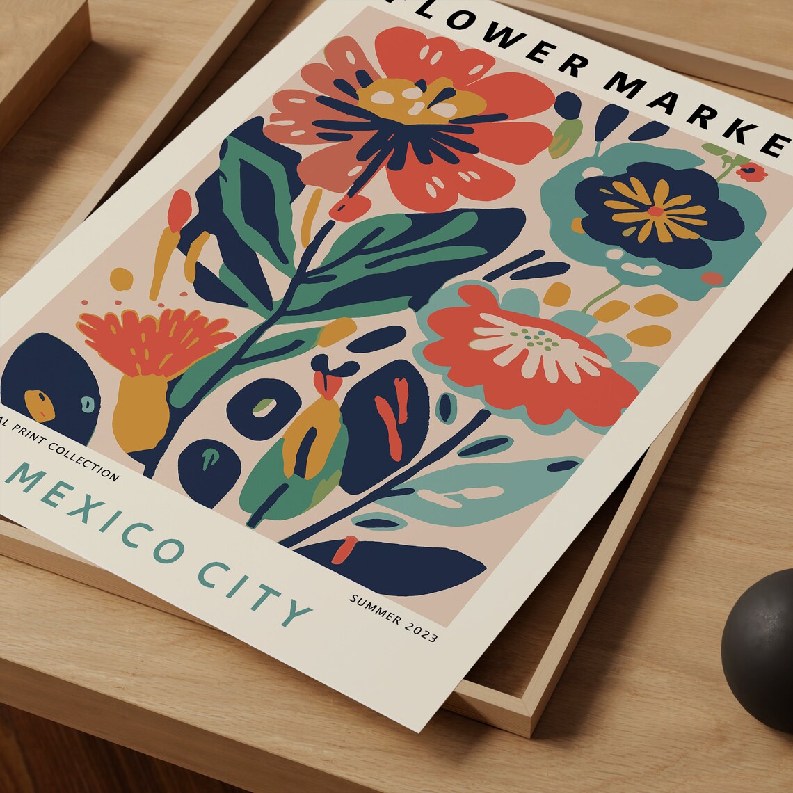 Mexico City Flower Market Floral Art Print - Image 2