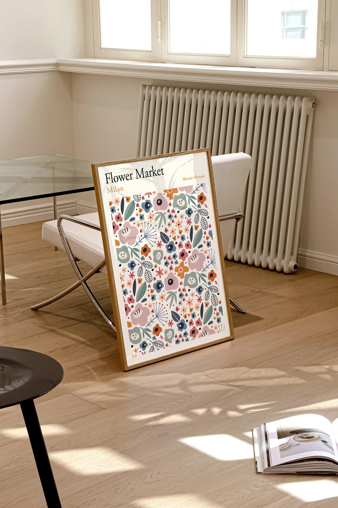 Milan Flower Market Print Flower Market Poster Pastel Flowers Art Poster Matisse Inspired Flower Print Boho Flower Market Print F155 - Image 3