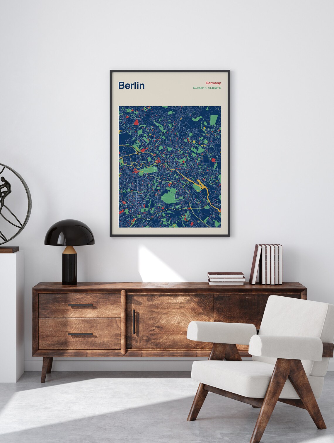 Berlin Map Print, Mid-Century Travel Poster - Image 3