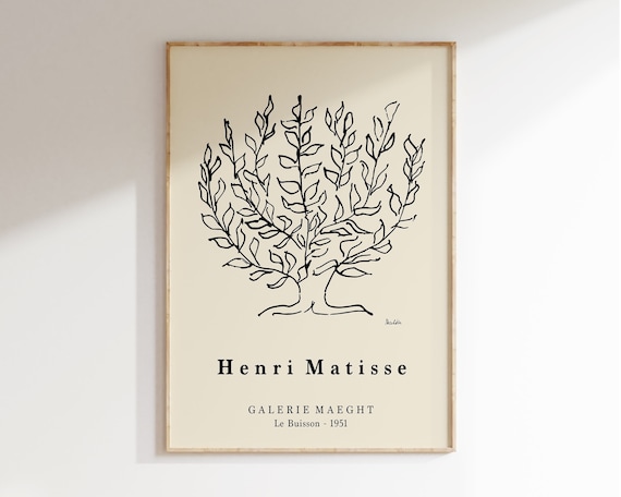 Matisse Tree Abstract Poster, Minimal Art Print