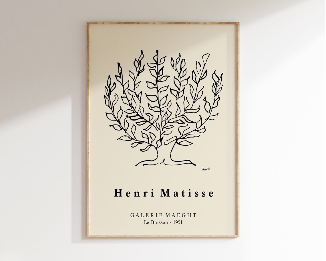 Matisse Tree Abstract Poster, Minimal Art Print