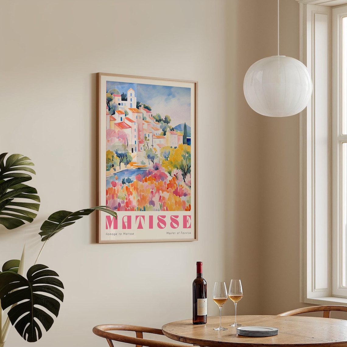 Matisse Homage Pastel Fauvist Village Landscape Exhibition Print - Image 2