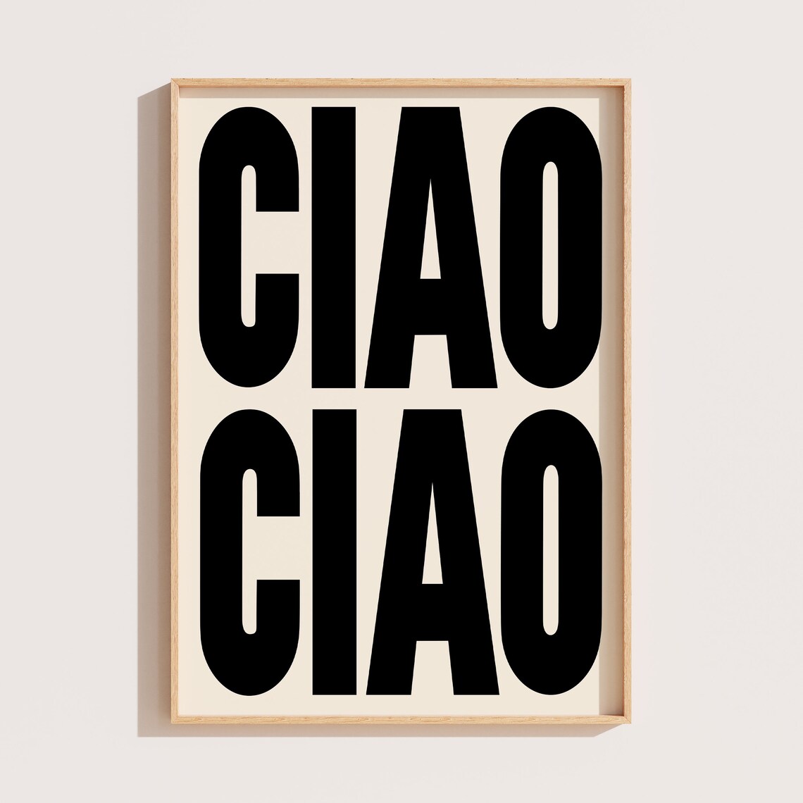 Ciao Ciao Orange and Yellow Bold Retro Italian Greeting Poster - Image 3