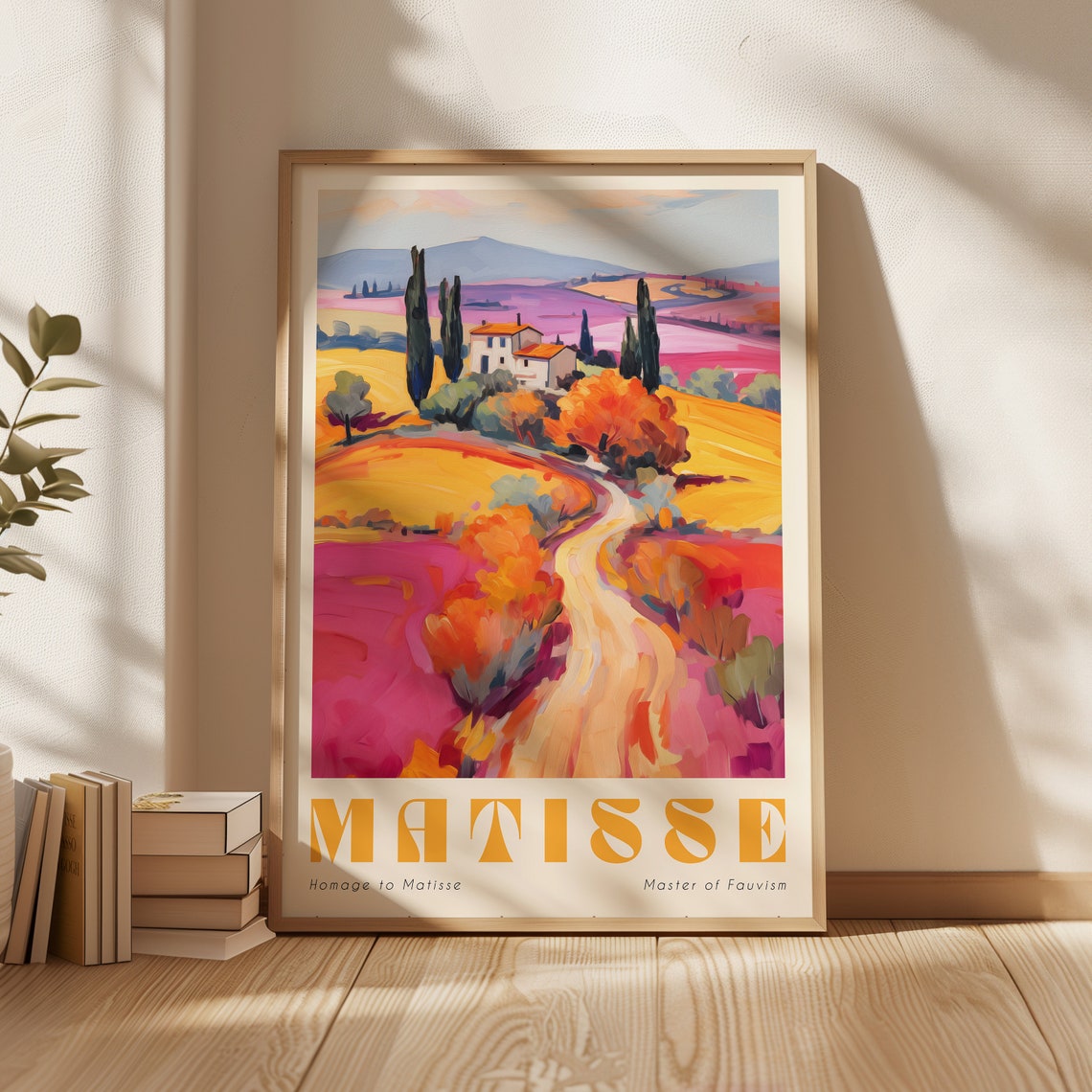 Matisse Homage Colorful Tuscan Villa Landscape Fauvism Art Print - Image 3