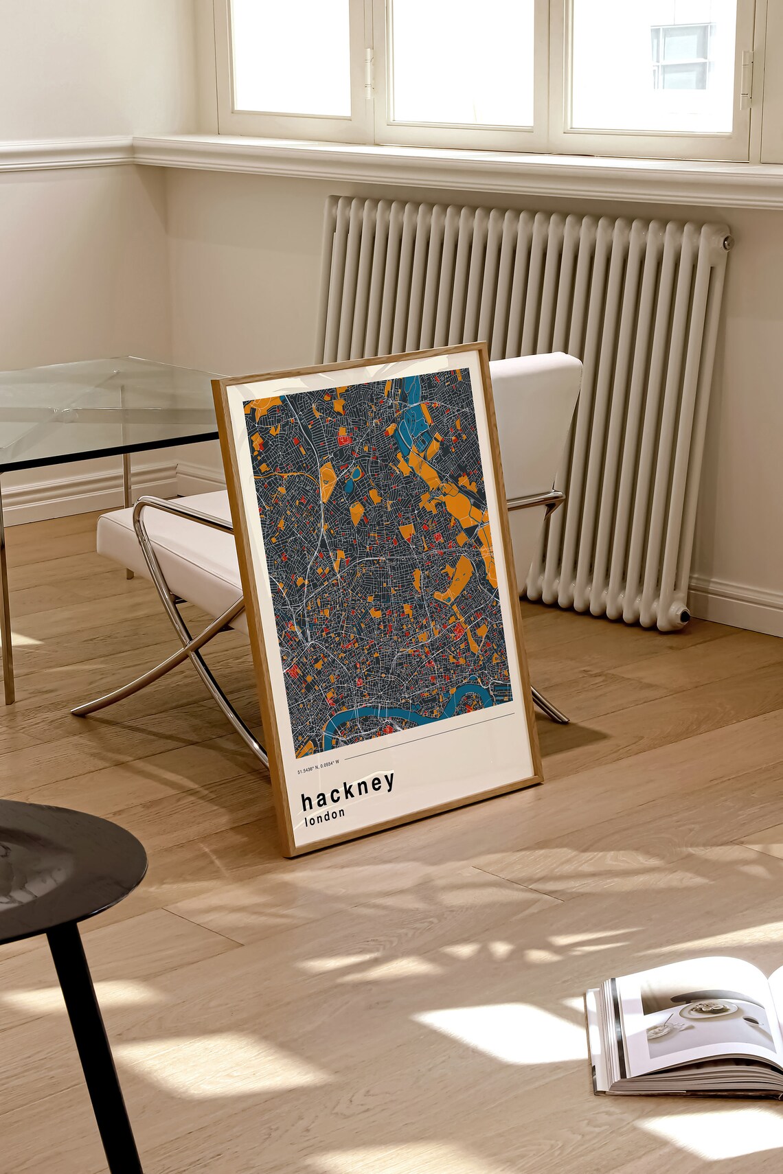 Hackney London Map Art Print, Travel Poster - Image 3