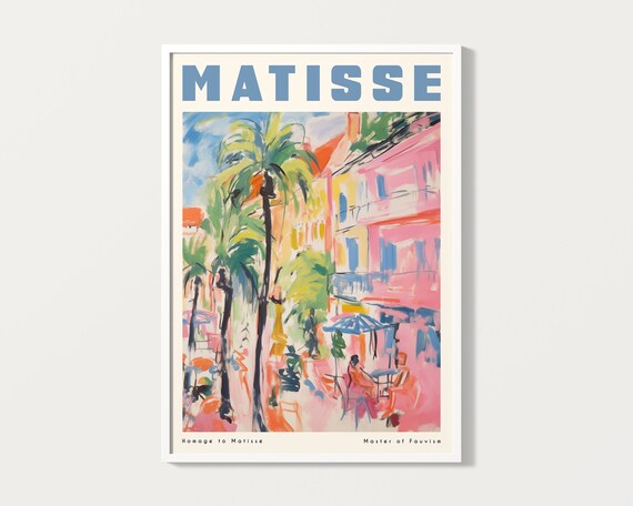Matisse Cafe Art Print Matisse Impressionist Painting Poster Pastel Matisse Art Exhibition Prints Matisse Paris Print Hm002
