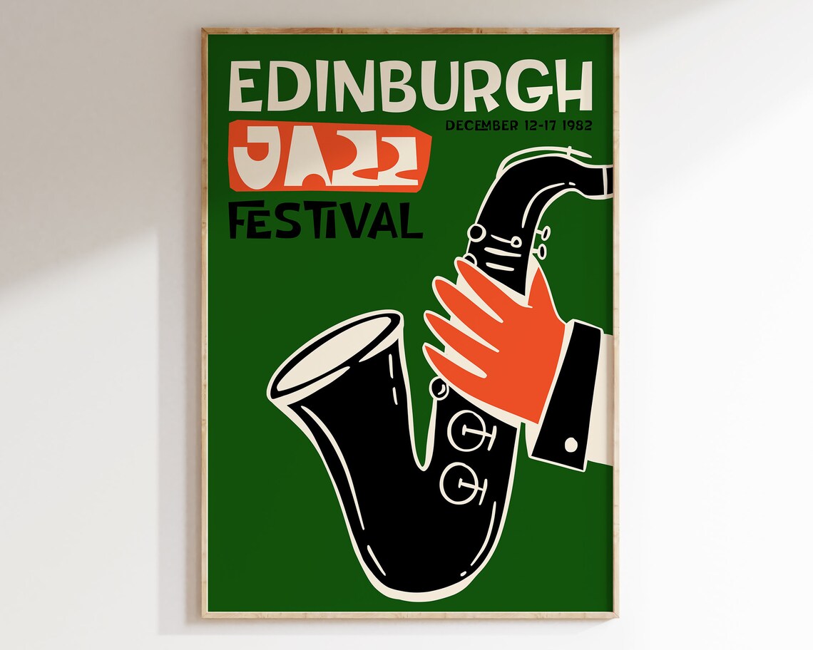 Edinburgh Jazz Festival Mid-Century Jazz Art Print