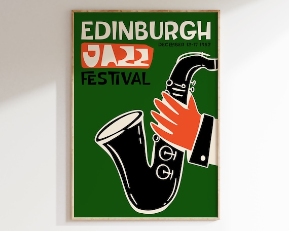 Edinburgh Jazz Festival Mid-Century Jazz Art Print