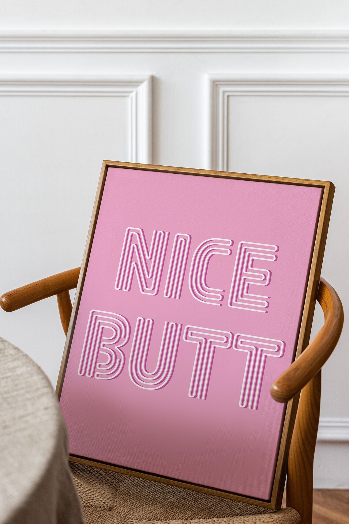 Nice Butt Pink Typography Poster Decor Aesthetic - Image 2