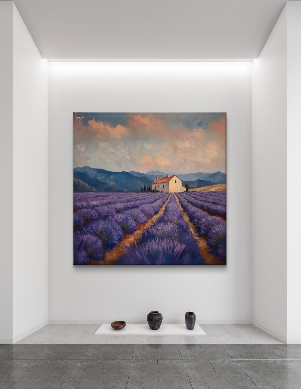 Purple Lavender Fields Stone Farmhouse Provence Countryside Art Poster - Image 7