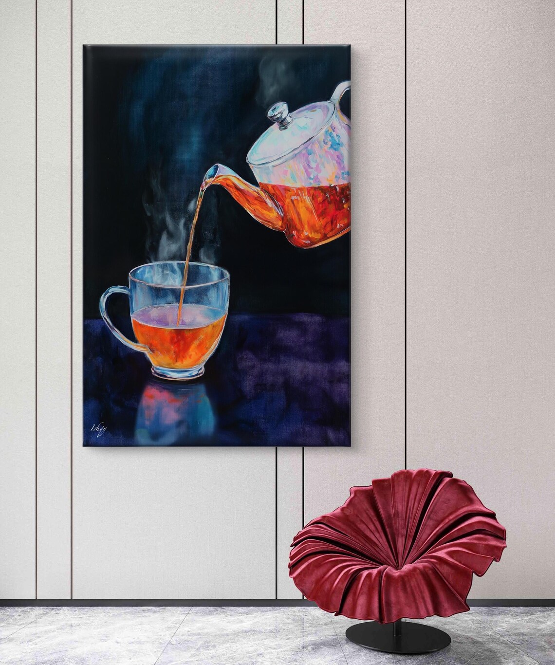 Tea Wall Art, Elegant Minimalist Kitchen Art Print - Image 6