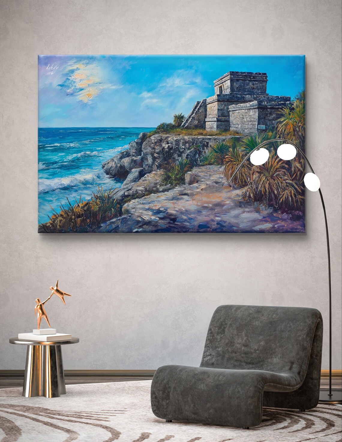 Tulum Ruins Clifftop Caribbean Sea Temple Ancient Maya Poster - Image 5