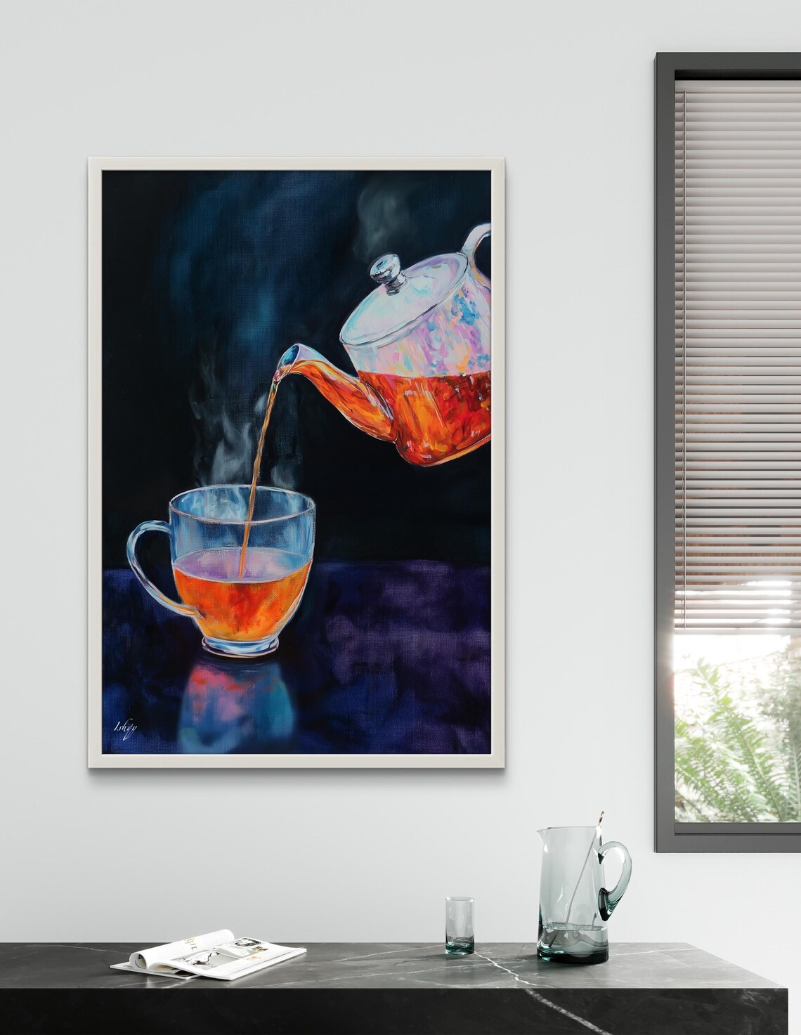 Tea Wall Art, Elegant Minimalist Kitchen Art Print - Image 4