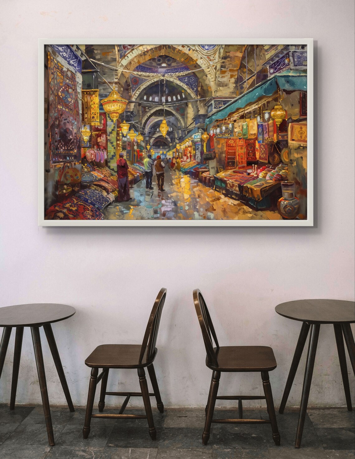 Grand Bazaar Istanbul Travel Poster, Market Scene - Image 3