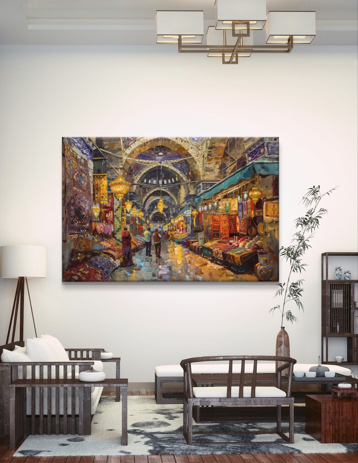Grand Bazaar Istanbul Travel Poster, Market Scene - Image 5