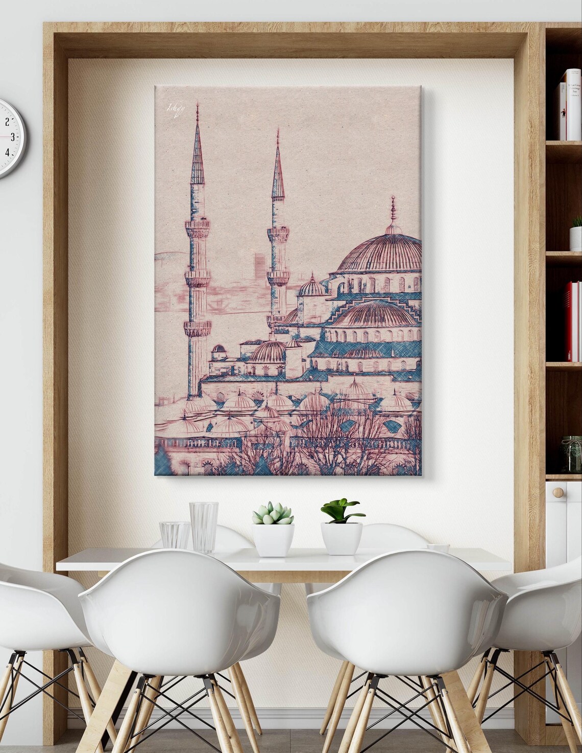 Blue Mosque in Istanbul Architectural Pencil Sketch Landmark Poster - Image 4