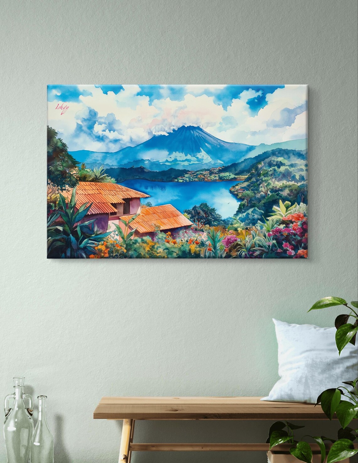Coatepeque Lake, El Salvador Tropical Travel Poster - Image 7