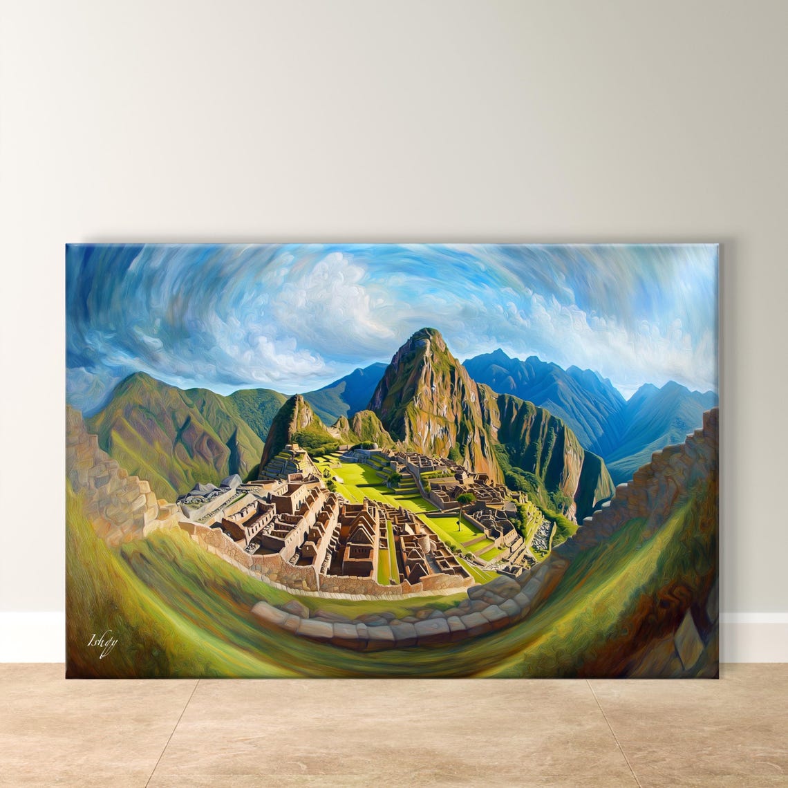 Machu Picchu Panoramic Inca Citadel Ruins Andes Mountains Poster