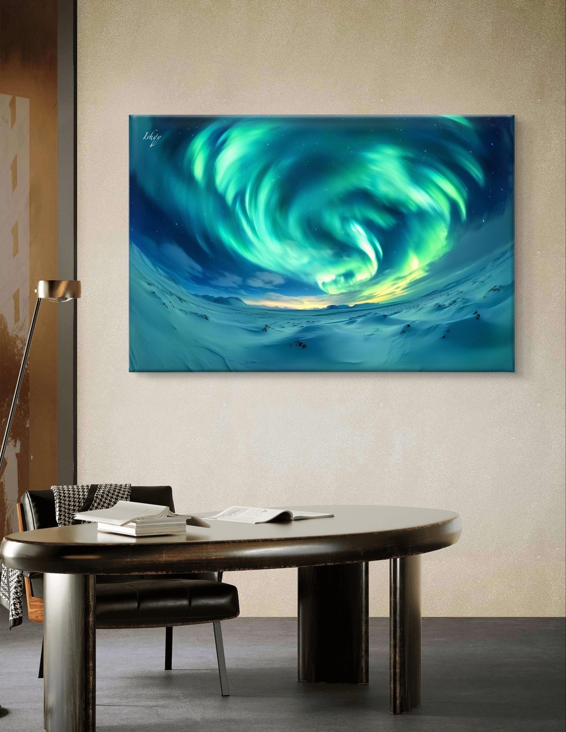 Aurora Borealis Art Northern Lights Framed Night Sky Decor Celestial Nature Poster Cosmic Landscape Unique Home Gift Idea - Image 4