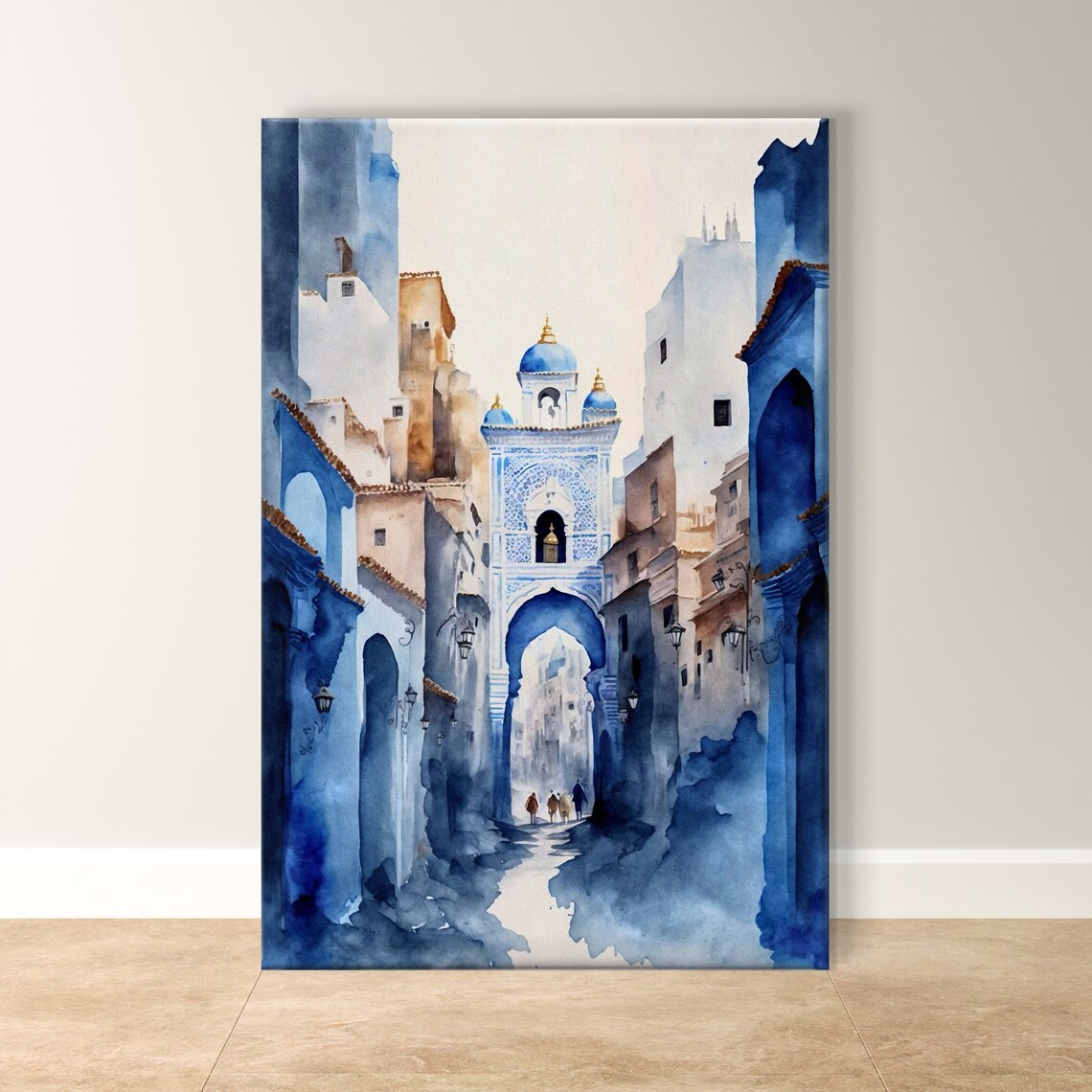 Chefchaouen Moroccan Blue City Travel Poster Art