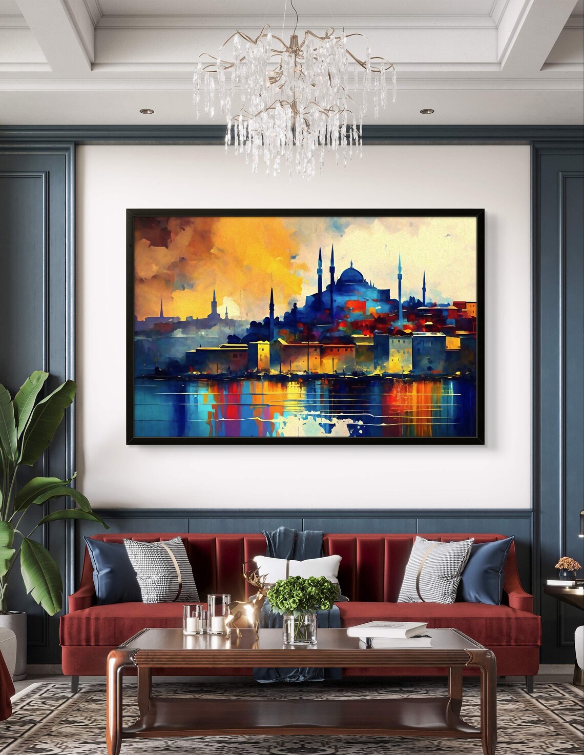Istanbul Skyline With Hagia Sophia at Golden Dusk Turkey Poster - Image 3