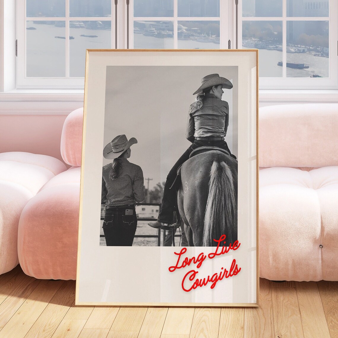 Long Live Cowgirls Black and White Western Cowgirl Photo Poster - Image 3