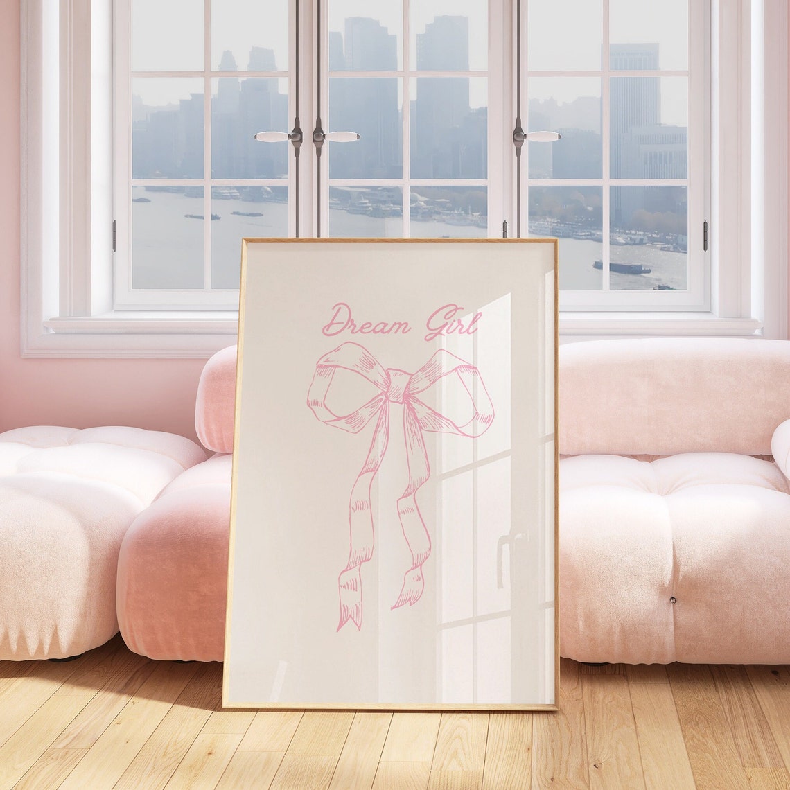 Dream Girl Pink Bow Coquette Aesthetic Room Decor Wall Poster - Image 3