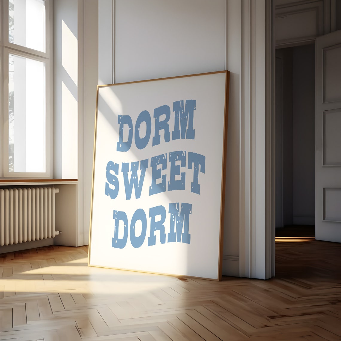 Dorm Sweet Dorm Trendy Cowgirl Wall Art Cowgirl Coastal Blue Western Inspired Wall Art Trendy College Gallery Wall Art Poster - Image 5