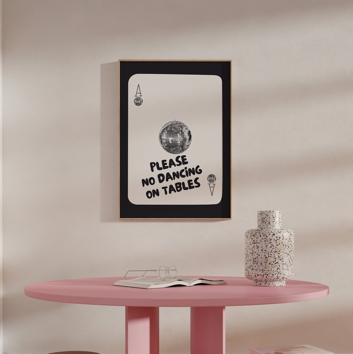 Please No Dancing On Tables Disco Ball Ace Playing Card Print - Image 3
