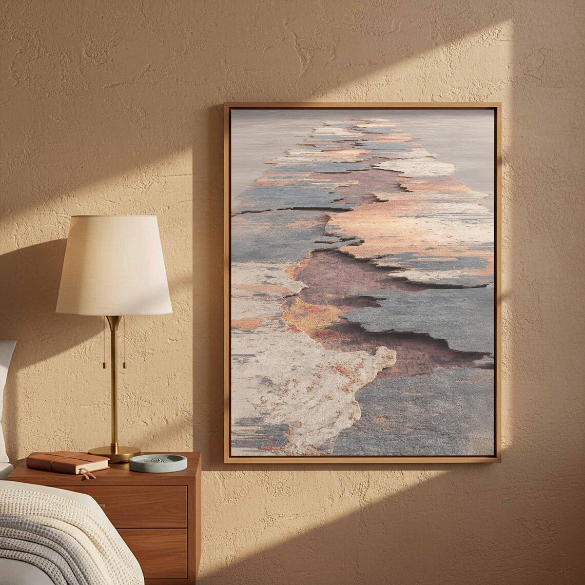 Abstract Modernist Canvas Art Volcanic Textile Pattern Print