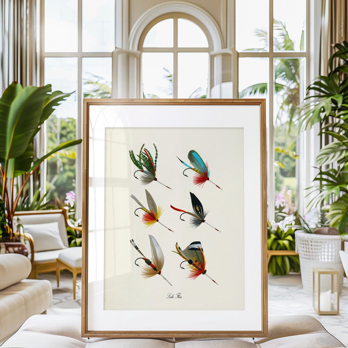 Lake Flies Fly Fishing Art Print, Lake Wall Decor - Image 3