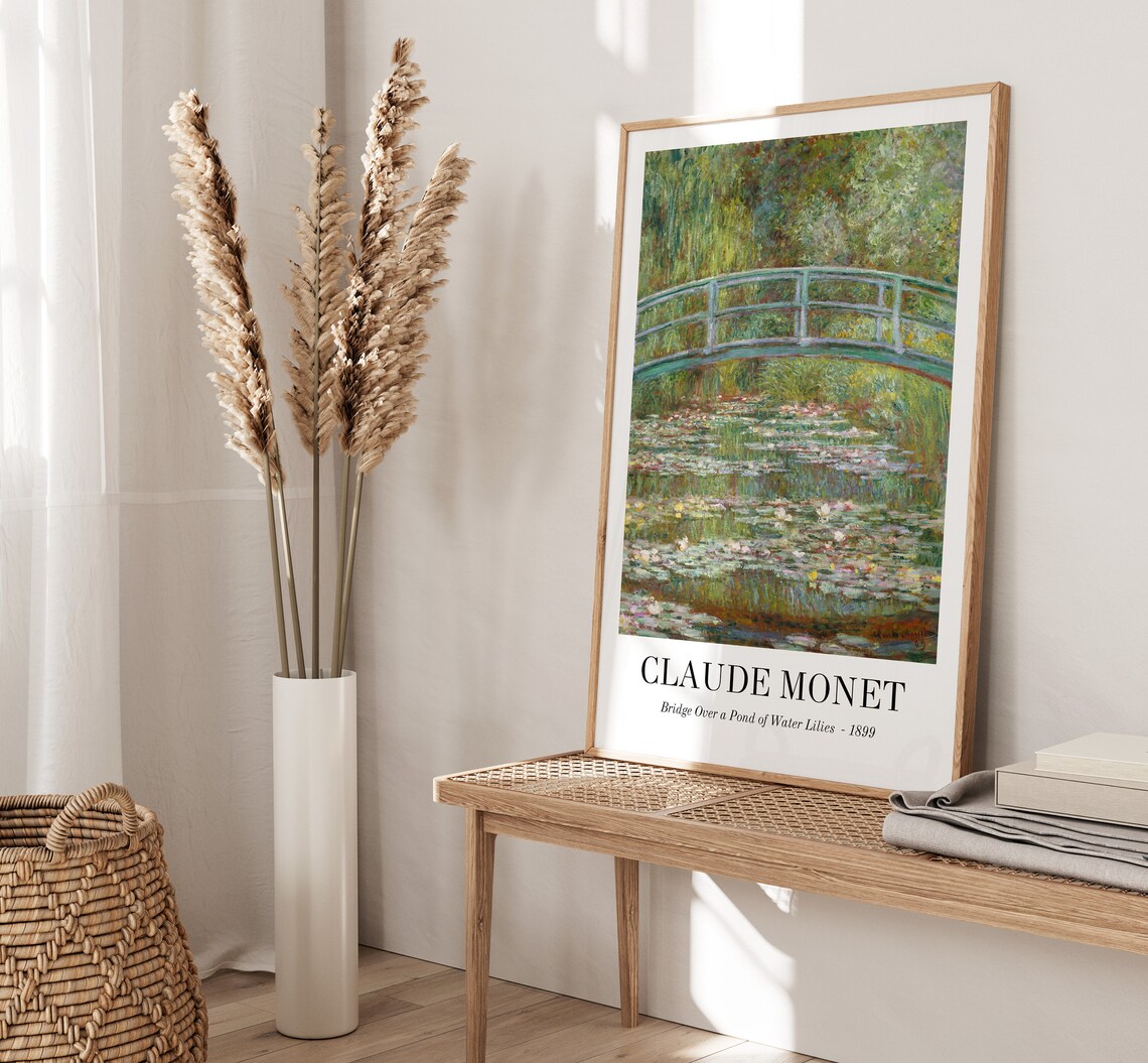 Claude Monet Bridge Over a Pond of Water Lilies 1899 Impressionist Poster - Image 2