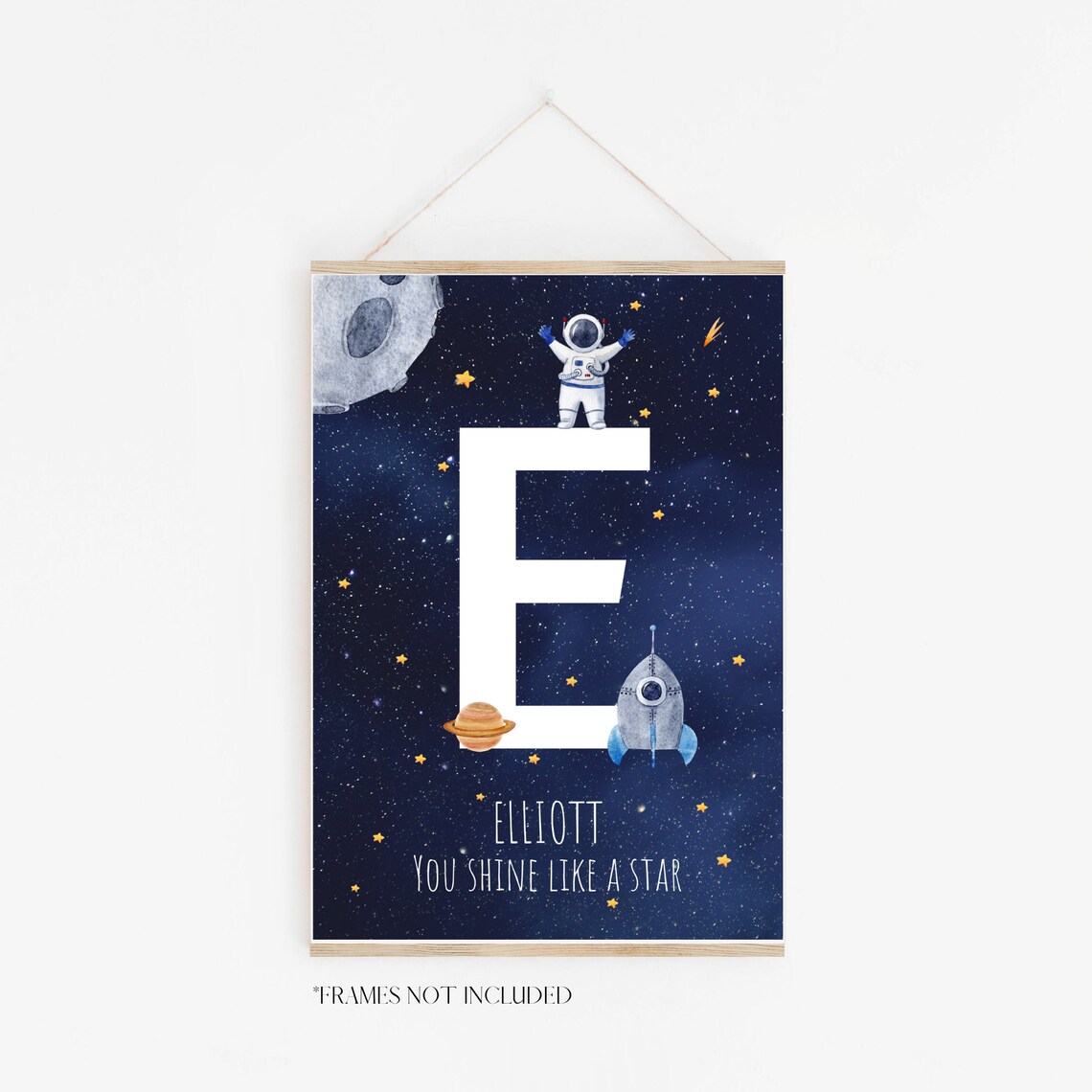 Space Print, Boys Room Decor Space Travel Poster - Image 2